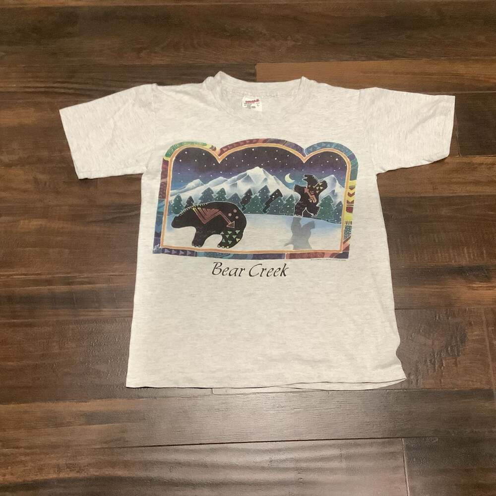 Vintage 1993 Jim Morris Bear Creek Graphic Youth L T-Shirt